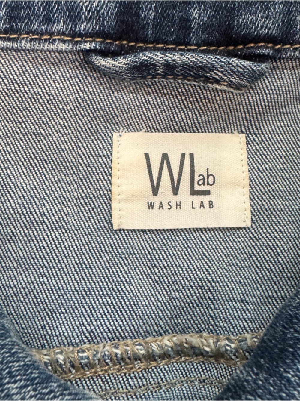 Wash Lab Denim Midi Dress Button Front Long Sleeve Jean Dress Size M - Picture 11 of 12